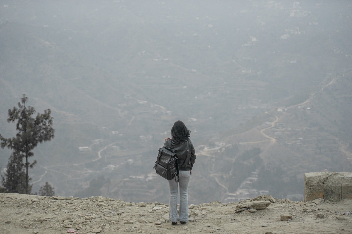 Connor Black Leather Laptop Backpack